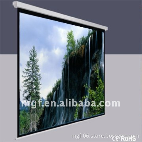 16:9 Matte white Electric Projector Screen with Remote Controlled for home movie